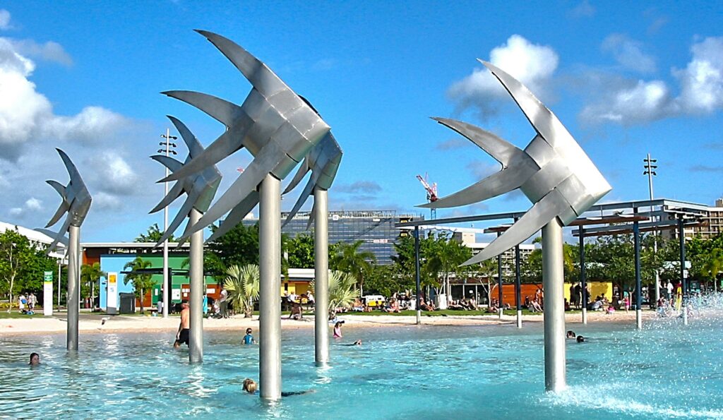 Cairns water front pool sculptures