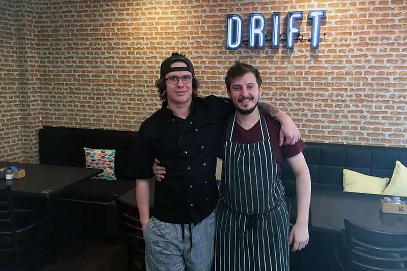 Apprentice Brandon Whannell with Head Chef Braedan Allen of Drift Café