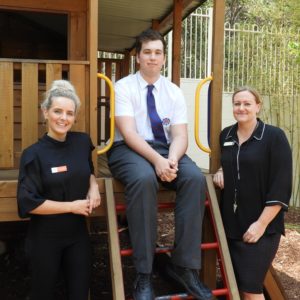 Dominic is still at school but getting a head start on his career path