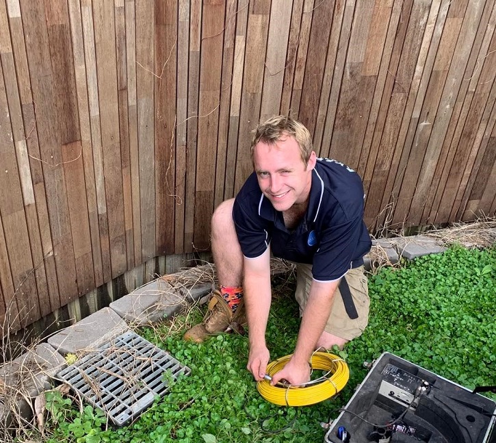 Apprentice Plumber installing drainage