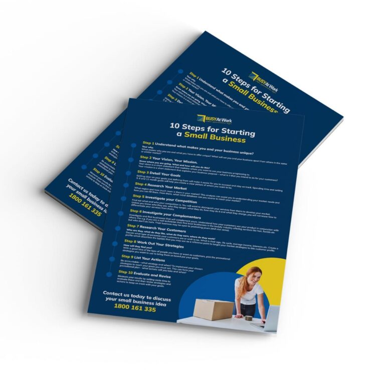 10-STEPS-for stating a small Business -brochures